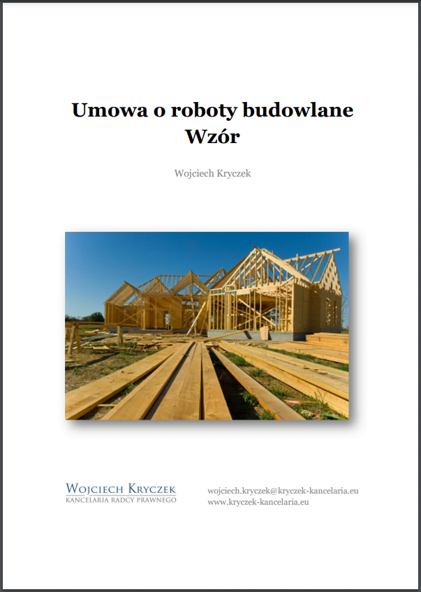 E-book Umowa o roboty budowlane